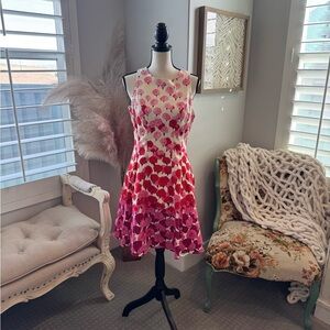 Maggy London Pink Floral Fit & Flare Dress Size 8